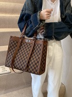 Sac à main et sac bandoulière vintage en PU résistant à l'eau pour femme de la marque de luxe Designer Louis avec motif monogramme