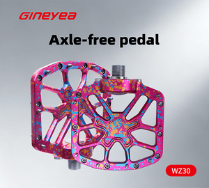Pédales plates VTT GINEYEA WZ30 en alliage d'aluminium, pédales de vélo à roulement unique, broches remplaçables, pièces de vélo antidérapantes - Product Image 1