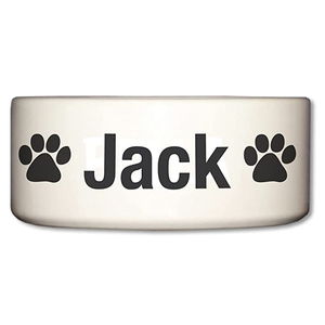 Calcomanía logotipo personalizado Ro Pet Cat Feeder tazón de cerámica blanca para perros Bienvenido personalizado para regalo de promoción - Product Image 1