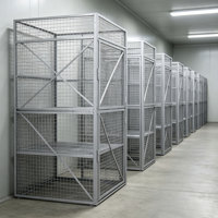 Casier en treillis métallique galvanisé pour usine de fabrication, écologique, 7 pieds de haut, pour EPI et vêtements de travail