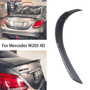 For C-Class W205 4Door Sedan Style Carbon Fiber <b>Rear</b> <b>Spoiler</b> Trunk Wing 2013-2022 - Product Image 2