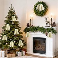 Weihnachtsglocken-Ornamente Papier-Hängedekoration für den Baum Neujahrsparty Winterferien Heimdekoration 9 Stück