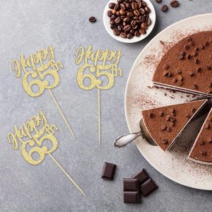 Adornos para Cupcakes de <span class=keywords><strong>Feliz</strong></span> <span class=keywords><strong>Cumpleaños</strong></span> Número <span class=keywords><strong>65</strong></span>, Decoraciones Brillantes para Cupcakes, Brindis por <span class=keywords><strong>65</strong></span> Años, para Fiestas de <span class=keywords><strong>Cumpleaños</strong></span> - Product Image 3