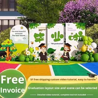 Set de Globos Personalizables para Graduación con Tablero KT, Fondo Impreso Digital, Hermosa Decoración para Ceremonias de Jardín de Niños y Escuela Primaria