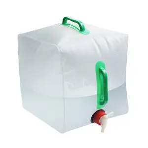 20L 자동차 투명 PVC 접이식 물 저장 가방 세차 캠핑 하이킹 입욕