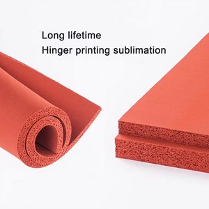 Plaques en mousse de silicone rouge, <span class=keywords><strong>tapis</strong></span> de presse à chaud en ABS, coussinets thermiques en silicone pour machine de presse à chaud, coussinets de remplacement - Product Image 5