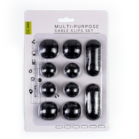 Lot de 10 clips de gestion de câbles, organiseurs de câbles de bureau, supports de câbles pour câbles de charge USB, fils de souris, PC, bureau, maison