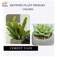 Plantes succulentes artificielles en PVC/PE, assortiment de cactus décoratifs en pot avec pots gris pour usage intérieur domestique – Vente chaude