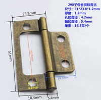 Charnières papillon en acier pour porte en bois, finition laiton foncé, charnières pliantes anciennes de 2 pouces, vente en gros du fabricant