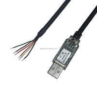 Feanteek USB RS232 Cable de extremo de cable FTDI RS232 Nivel UART Señales 3A Cable de programación de carga rápida
