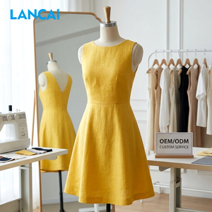 Vestido Mini Elegante e Informal de Diseño Personalizado al por Mayor, Fábrica de Ropa de Marca Propia, Empresa de Fabricación Ecológica - Product Image 1