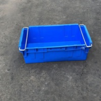 Boîte de rangement solide en PP de qualité alimentaire ZYCYP30 avec poignée en fer, perforée, empilable, emboîtable et recyclable, 726*415*230, pour le stockage