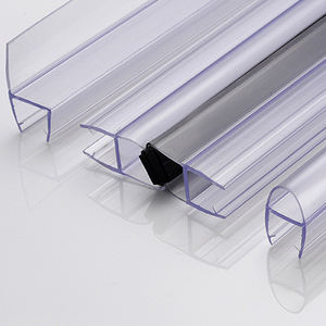 سوبر واضح البلاستيك pvc المطاط دش غرفة أسفل شاشة ختم المياه قطاع الزجاج حمام شريط إحكام إغلاق مغناطيسي باب حمام - Product Image 1