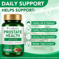 Acentiallabs Capsules sans gluten pour la santé de la prostate, marque privée, soutien à la santé des voies urinaires, complément alimentaire pour la santé de la prostate pour hommes