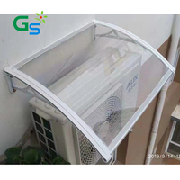Auvent en polycarbonate facile à installer, bricolage, auvent de fenêtre en plastique pour protection solaire extérieure