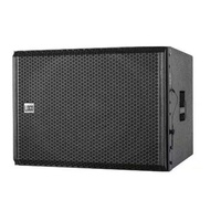 Système de sonorisation professionnel HDL30A/HDL38AS avec deux enceintes actives de 10 pouces, 500W, et un caisson de basses de 18 pouces, utilisé pour les tournées et les scènes extérieures