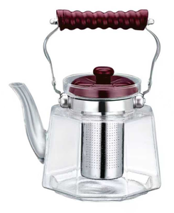 Théière <span class=keywords><strong>en</strong></span> <span class=keywords><strong>verre</strong></span> transparent octogonale avec poignée <span class=keywords><strong>en</strong></span> <span class=keywords><strong>plastique</strong></span> résistant à la chaleur, filtre <span class=keywords><strong>en</strong></span> acier inoxydable, théière <span class=keywords><strong>en</strong></span> <span class=keywords><strong>verre</strong></span> pour les amateurs de thé - Product Image 2