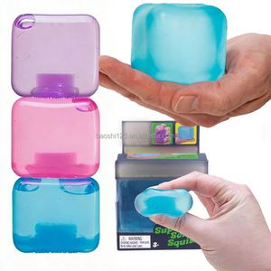 ของเล่นบีบก้อนสี่เหลี่ยมขนาด 2.25 นิ้ว แข็งแรง ทนทาน ยืดหยุ่นได้ บรรเทาความเครียด สีสันสดใส ของเล่นเสริมพัฒนาการทางประสาทสัมผัส เพื่อการผ่อนคลายและสะสม - Product Image 1