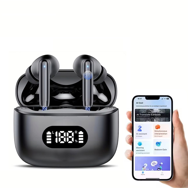 TWS Real Time Translation Earbuds with 144 Languages AI Translating Earphone ANC ENC Ear Buds Headphone New Products 2025