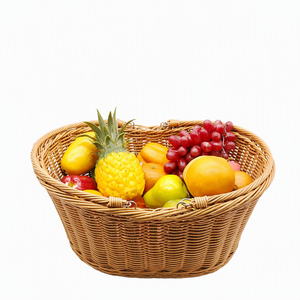 Cesto <span class=keywords><strong>da</strong></span> Picnic Grande in Rattan PP Intrecciato, Fatto a Mano, Ecologico, Impermeabile, Moderno, Personalizzabile, per Conservare Pane e Frutta - Product Image 4