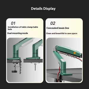 NB F80 90 độ bàn gắn màn hình đứng mới 4.4-19.8lbs có thể điều chỉnh nghiêng xoay chức năng tinh xử lý Màn hình máy tính cánh tay - Product Image 5