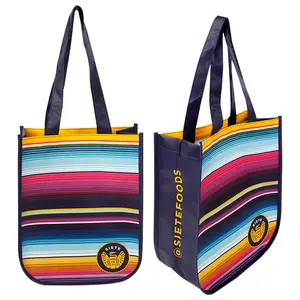 Customized Color Folding Reusable Laminated Tote PP Lamination Non Woven Bag Shopping Bag