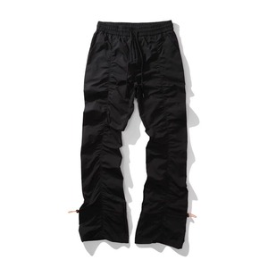 Pantalon plissé style urbain, pantalon cargo micro-évasé, pantalon décontracté ample pour homme avec <span class=keywords><strong>cordon</strong></span> de serrage, design américain tendance pour l'été - Product Image 6