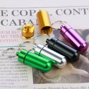 Discount Portable Metal Pill Box Keychain