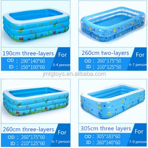 Piscine gonflable géante de haute qualité, forme longue et carrée, conçue pour les enfants et les parents, fond en PVC durable à bulles - Product Image 6