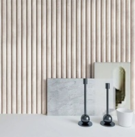 Panneau acoustique en bois de latte MDF enveloppé de daim blanc populaire Akoestische Panelen Panneaux muraux acoustiques en bois Akupanel modernes
