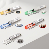 Pabrik Cina SFP SFP+ QSFP QSFP28 1G 10G 25G 40G 100G LC Fiber Optical Transceiver Modul Bidi 100m 10km 20km 40km 80km 100km
