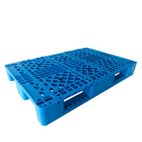 Palettes en plastique HDPE bleues réutilisables de qualité industrielle 1200*800*150mm 48 pour entrepôt