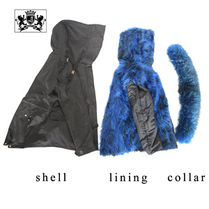 Janefur Hot Sale High Quality Women Winter <strong>Fur</strong> Parka <strong>Jacket</strong> Customized Color Female Real Raccoon <strong>Fur</strong> <strong>Lined</strong> Parka - Product Image 3