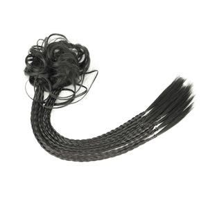Perruque synthétique en fibre haute température, 24 pouces, effet désordonné et volumineux, noir et blond, avec extension <span class=keywords><strong>queue</strong></span> <span class=keywords><strong>de</strong></span> <span class=keywords><strong>cheval</strong></span> à anneau - Product Image 5