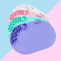 Tableau de dessin en silicone de style carte, best-seller transfrontalier, pour enfants, pour aquarelle, peinture à l'huile et mélange de couleurs