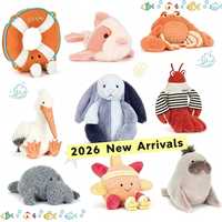 Jelly Cat Nouvelle Collection 2026 : Poupées transfrontalières populaires Bonnie Rabbit et Bear Beach Vacation Bird Gift