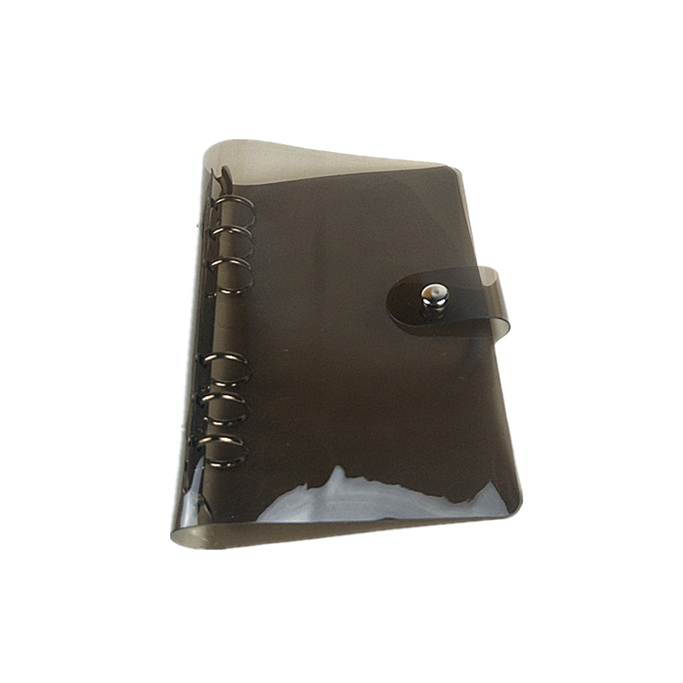 A5 A6 A7 многоразовая обложка для журнала путешественников, черный корпус для блокнота из пвх с защелкой, 6 колец, чехол с листьями