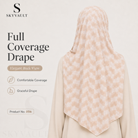 Nouvel arrivage : Hijab en modal ondulé à motif damier marron latte mat, résistant aux plis et fluide, pour femmes musulmanes