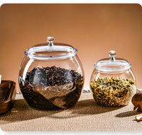 Pot de conservation alimentaire en PET sans BPA, étanche à l'humidité, hermétique, transparent, pour céréales, grains de café, thé