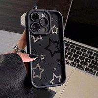 Casual Black Grey Star pour Apple 15 étui de téléphone portable pour iPhone 14 Pro Max 13/12 All-Inclusive Anti-Fall Xr 7 Plus Plus Retail