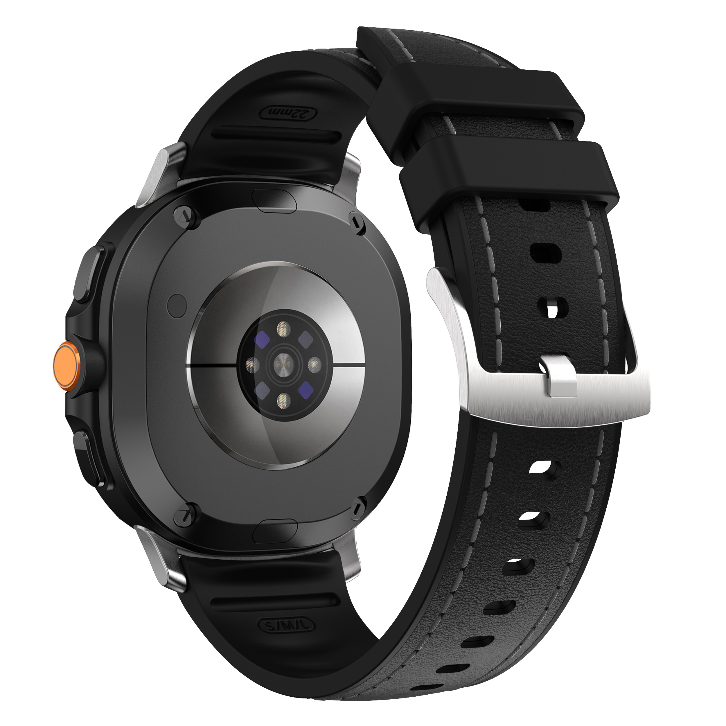 New Original Hybrid Band Leather & Silicone Strap for Samsung Watch 8 /Watch 8 Classic (WB1192T)