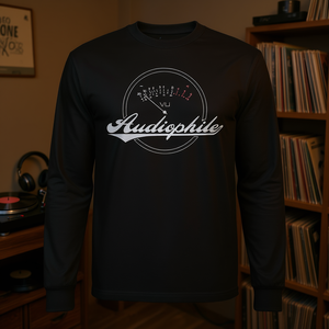 Audiophile Long <b>Sleeve</b> T-Shirt Hi Fi Enthusiast <b>Vinyl</b> Music Fan - Product Image 1