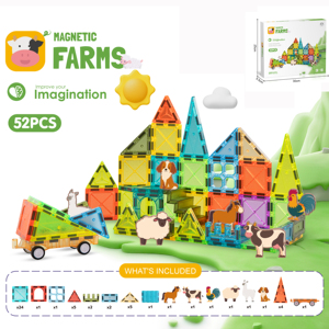 Ensemble <span class=keywords><strong>de</strong></span> <span class=keywords><strong>construction</strong></span> <span class=keywords><strong>magnétique</strong></span> Monde Animalier – Dernière édition – Coffret cadeau pour enfants – Emballage personnalisé avec logo – Vente en gros usine – Haute qualité - Product Image 3