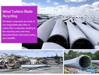 Déchiqueteur de pales d'éoliennes usagées, équipement de recyclage de turbines éoliennes, déchiqueteur mobile sur chenilles pour pales d'éoliennes avec certification CE