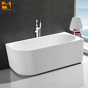 Baignoire autoportante en acrylique Lucite à coins cannelés KF-786-H 1700 mm, design intemporel, <span class=keywords><strong>spa</strong></span> luxueux pour la salle de bain à domicile - Product Image 1