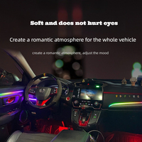 Vente en gros de lumières LED ambiante intérieures pour voiture, 64 couleurs, éclairage d'ambiance universel pour voitures à 64 couleurs