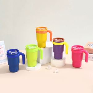 Custom Brand 14oz Insulated Coffee Mug With Handle Leakproof <b>Travel</b> Cup Office Wellness <b>Gift</b> for Bulk Orders - Product Image 2