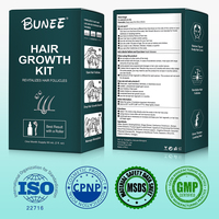Marque privée Derma Roller Kit d'huile de croissance des cheveux Stimuler le cuir chevelu Repousse des cheveux Sérum essentiel Pour Hommes Femmes Saw Palmetto
