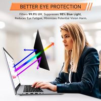 Film de protection d'écran de confidentialité pour ordinateur portable Nano 3A anti-espionnage, anti-reflets, anti-lumière bleue pour ordinateur HP Dell Asus Lenovo, colle intégrale