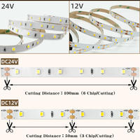Bande lumineuse LED SMD 2835 haute luminosité, flexible, CRI80/90 RA 60/120/240LEDs/m pour rétroéclairage TV, bande lumineuse de cuisine 24v 12v